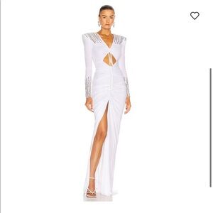 DUNDAS NWT white sparkle gown size 38 IT